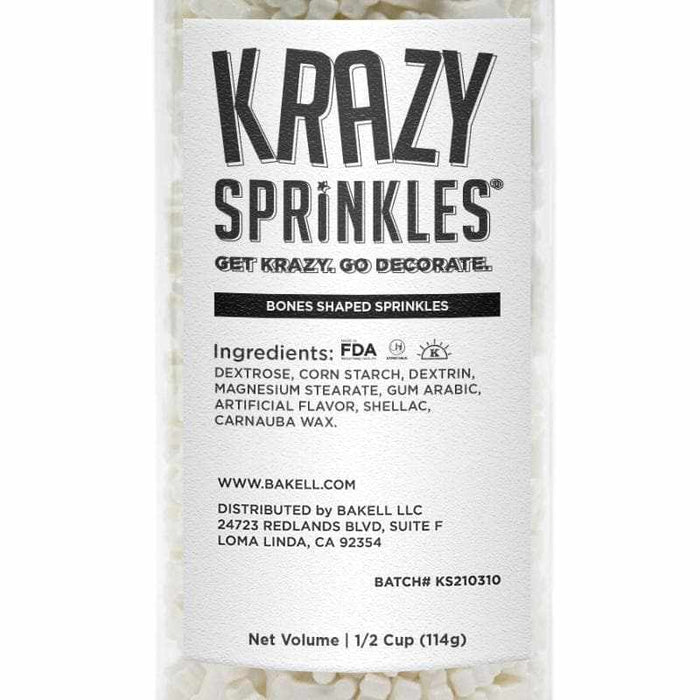 White Bones Shaped Sprinkles-Krazy Sprinkles_HalfCup_Google Feed-bakell