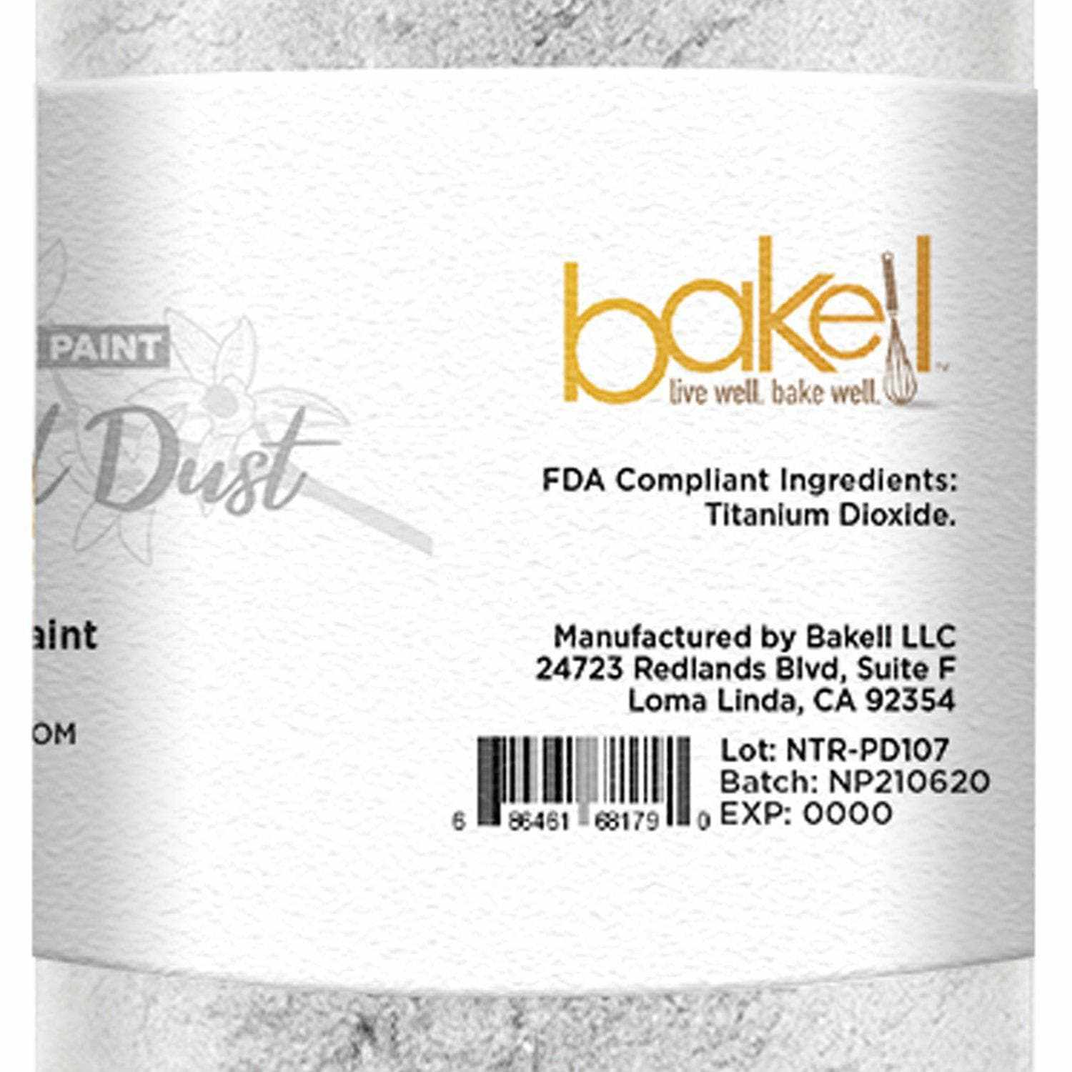 White Natural Petal Dust | 4g White Food Coloring | Bakell