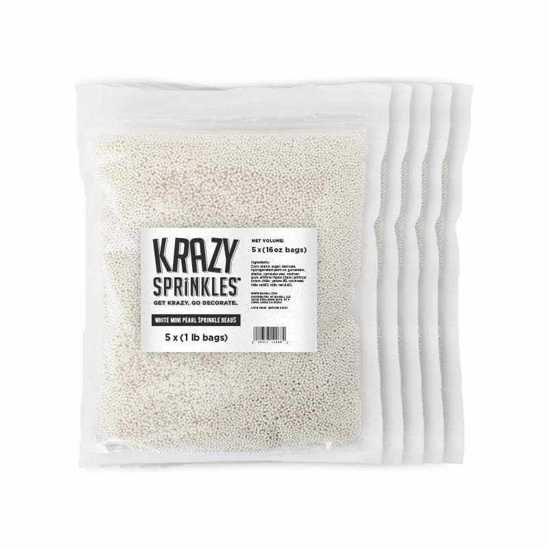 Buy White Mini Pearl Beads by Krazy Sprinkles® | Bakell