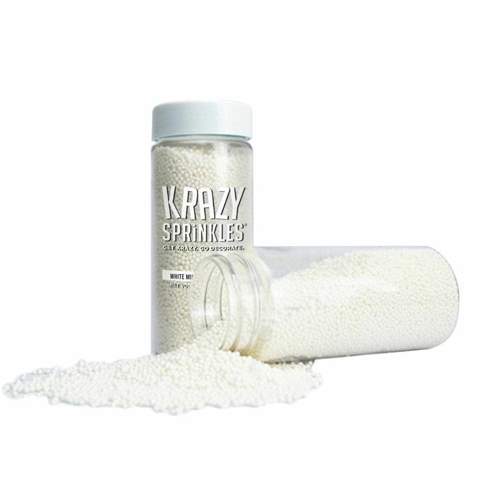 White Mini Sprinkle Beads-Krazy Sprinkles_HalfCup_Google Feed-bakell