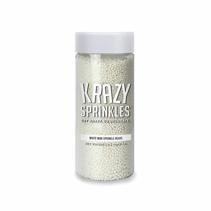 White Mini Sprinkle Beads-Krazy Sprinkles_HalfCup_Google Feed-bakell