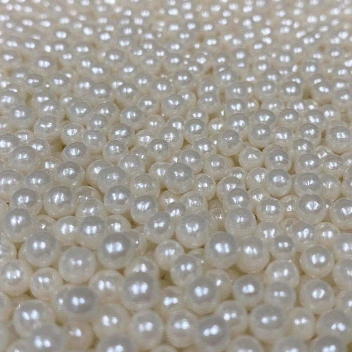 White Pearl 4mm Beads by Krazy Sprinkles®|Wholesale Sprinkles