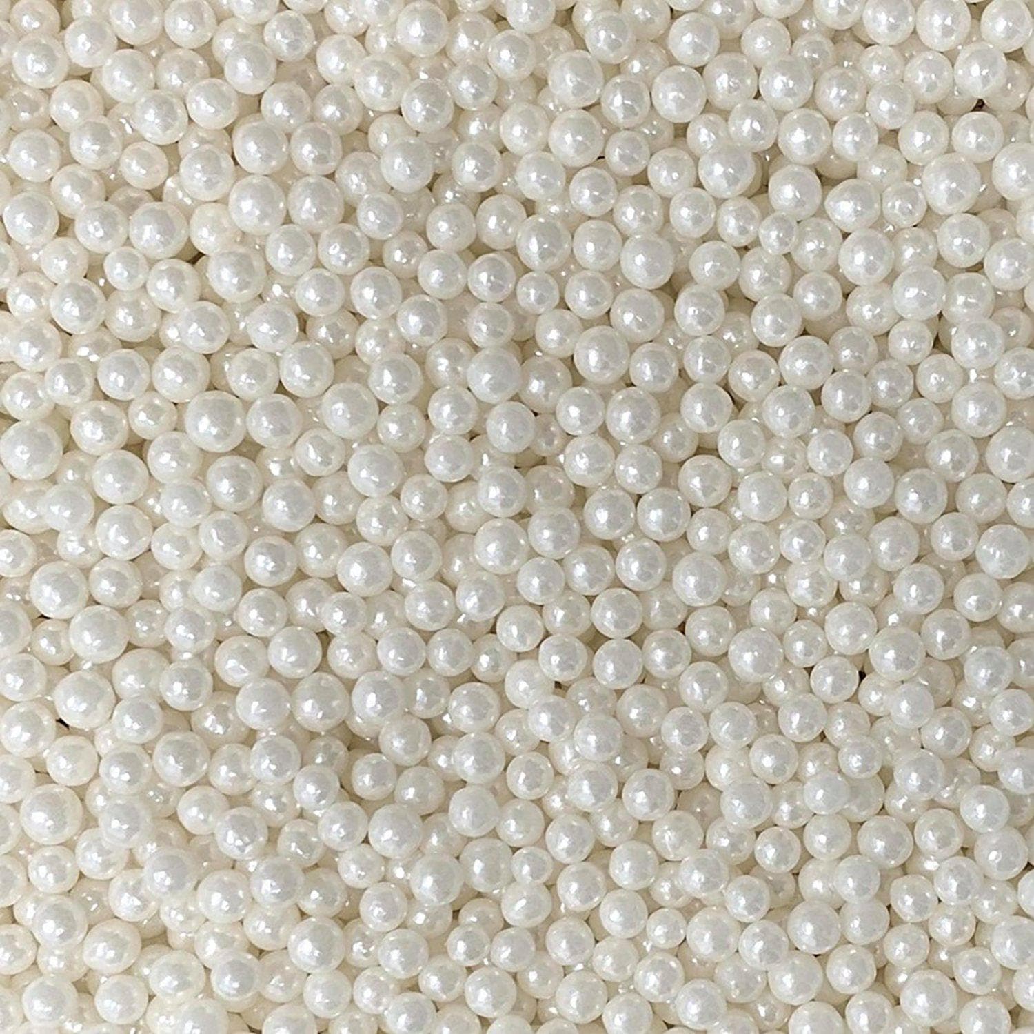 White Glass Pearl Beads - 4mm - 50 Count