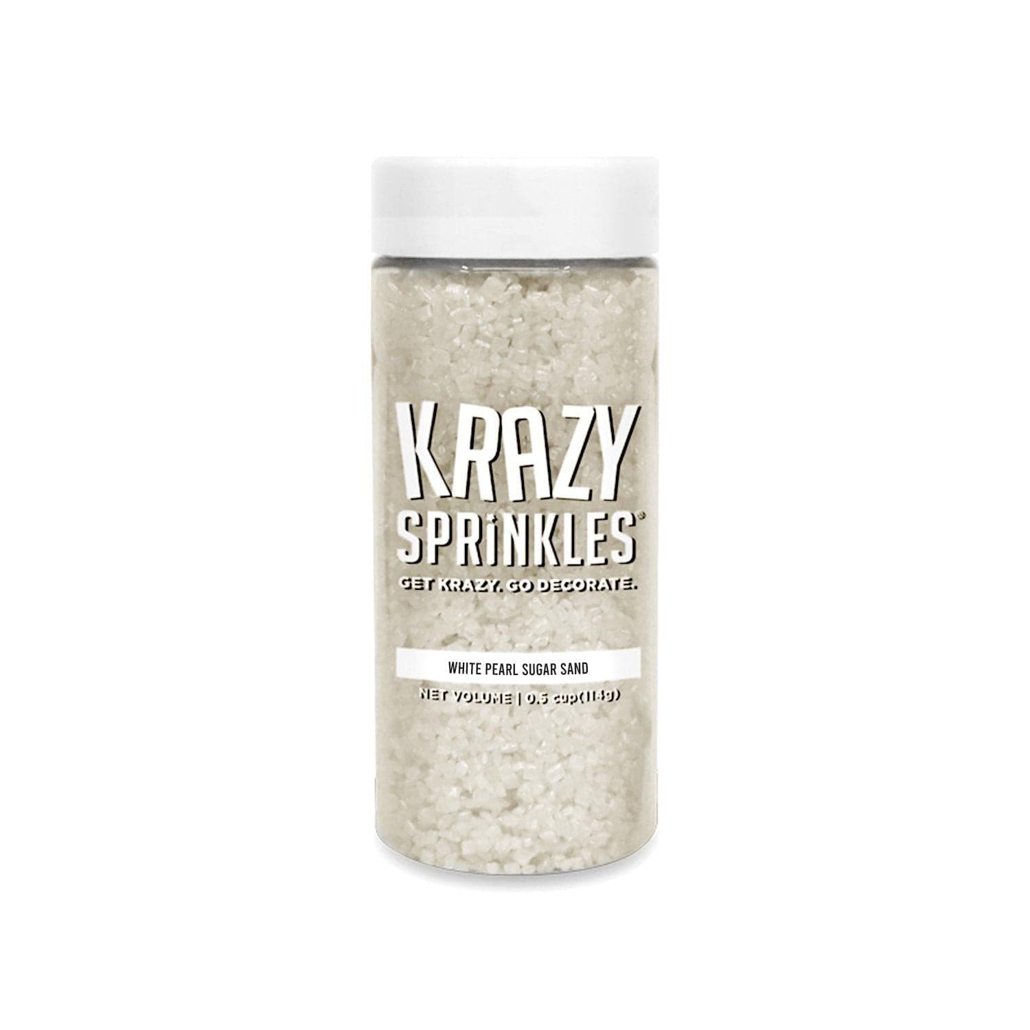 White Pearl Sugar Sand Sprinkles | Krazy Sprinkles | Bakell