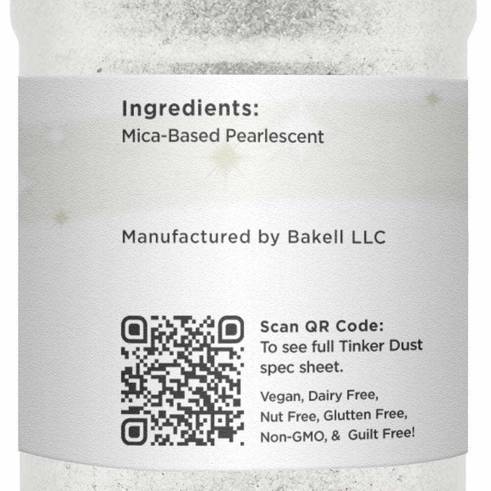 White Pearl Tinker Dust glitter 45g Shaker  | Bakell