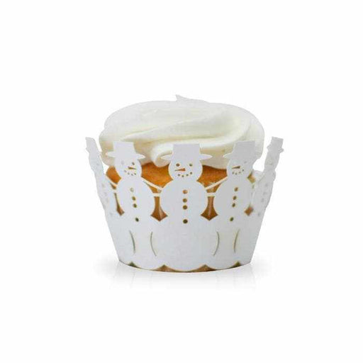 White Snowman Cupcake Wrappers & Liners  | Bakell® Baking Products