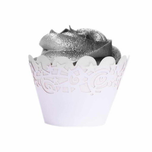 Bulk White Star Cut Cupcake Wrappers & Liners | Bakell.com