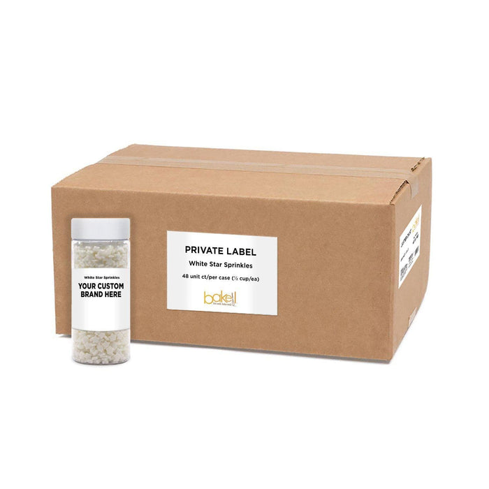 White Star Shaped Sprinkles | Private Label (48 units per/case) | Bakell