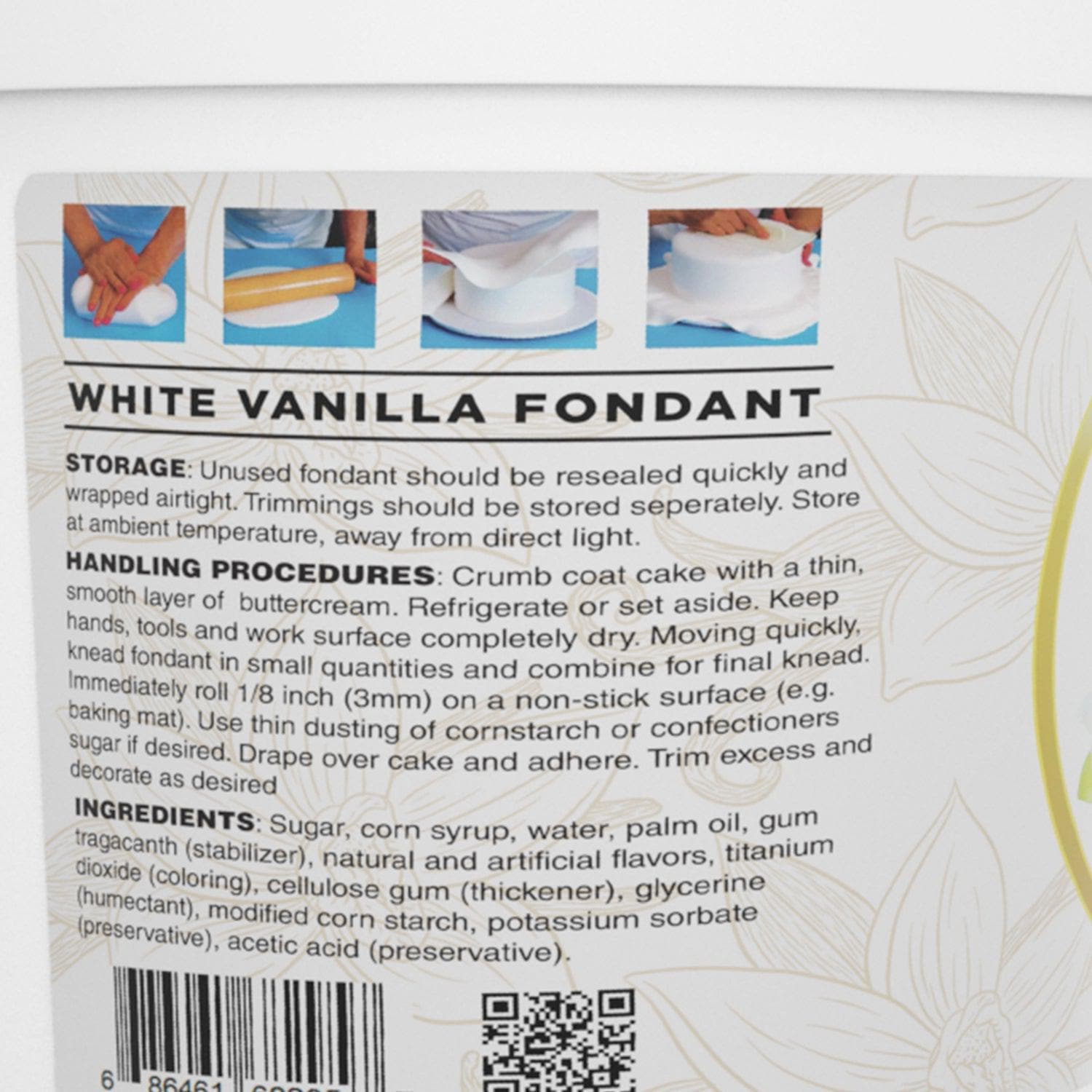 Buy White Vanilla Fondant Tub - Lots of Flavor - Bakell