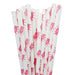 White with Pink Crown Cake Pop Party Straws-Cake Pop Straws-bakell