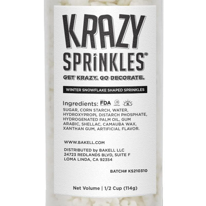 Edible Snowflake Sprinkles for Drinks – Krazy Sprinkles® Bakell.com