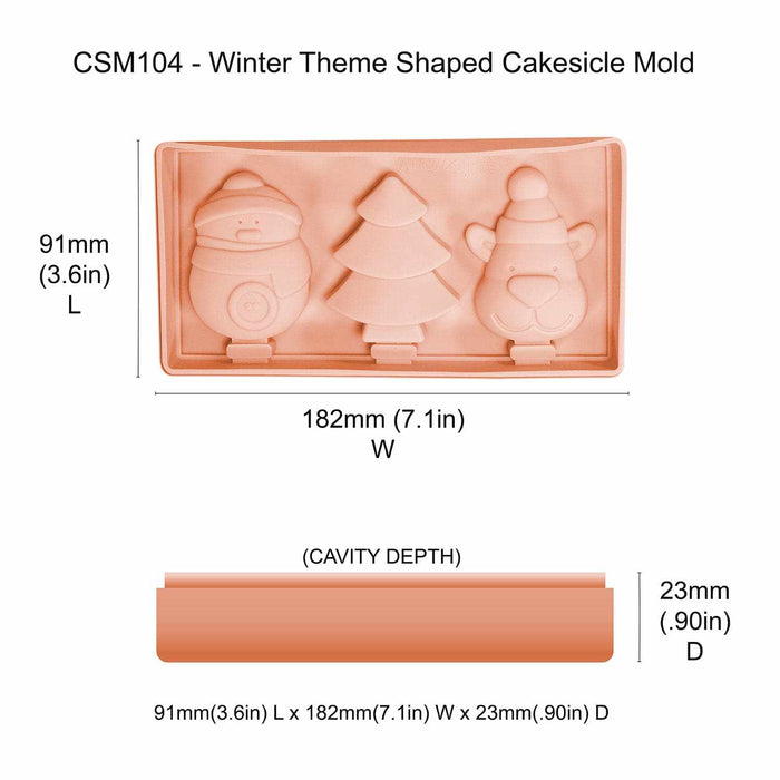 Winter Theme Cakesicle Mold | Top-quality Cake Molds | Bakell