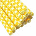 Bulk Size Yellow and White Checker Cake Pop Party Straws | Bakell