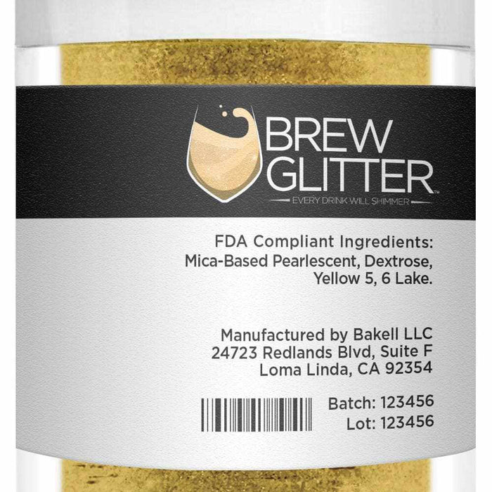 Yellow Brew Glitter®, Bulk Size | Beverage & Beer Glitters from Bakell