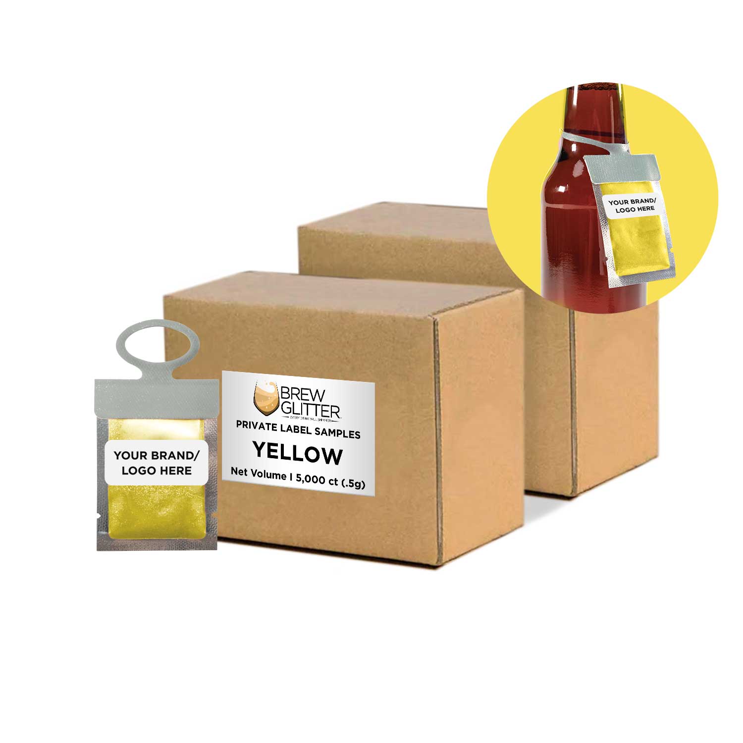 Yellow Brew Glitter Necker | Private Label | Bakell
