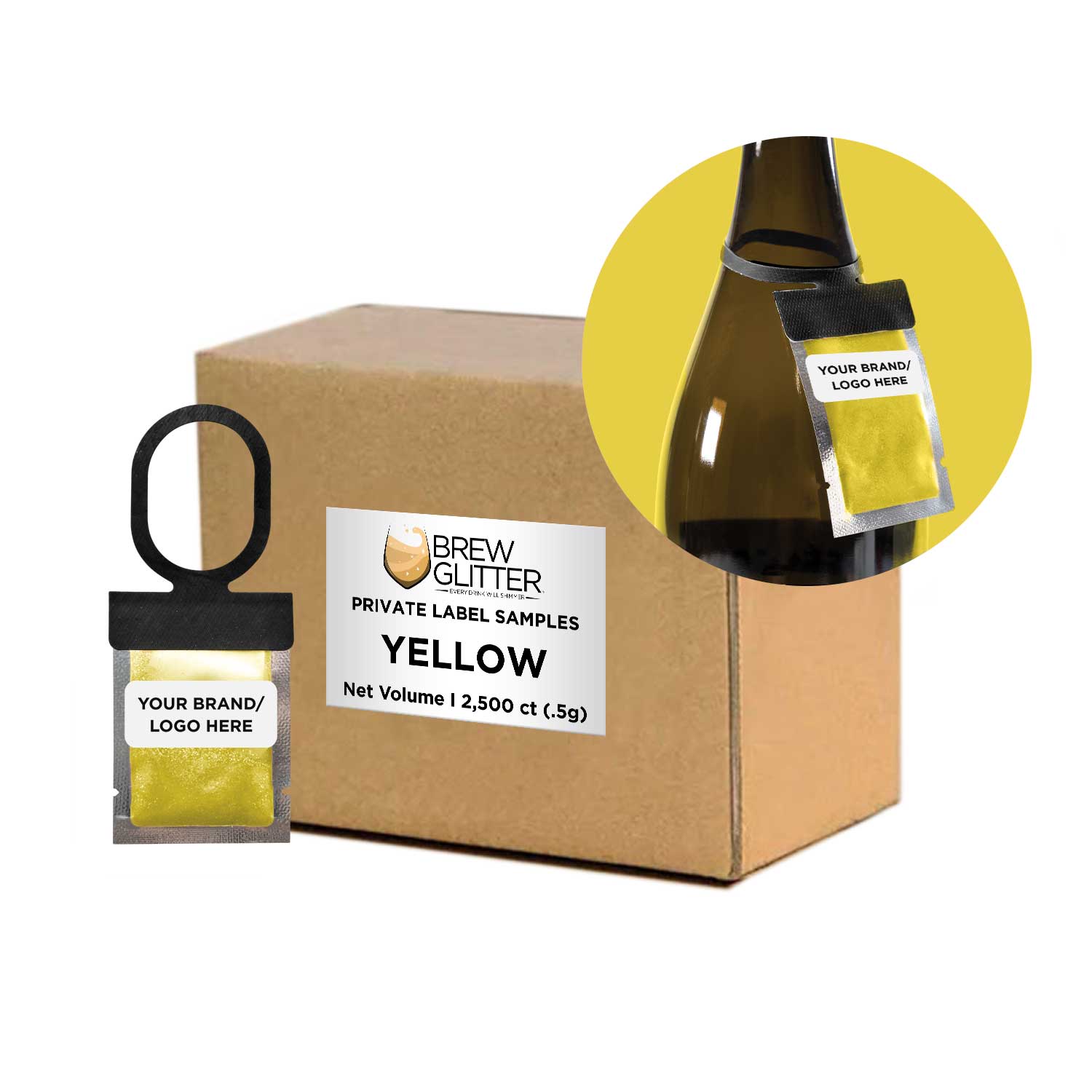 Yellow Brew Glitter Necker | Private Label | Bakell