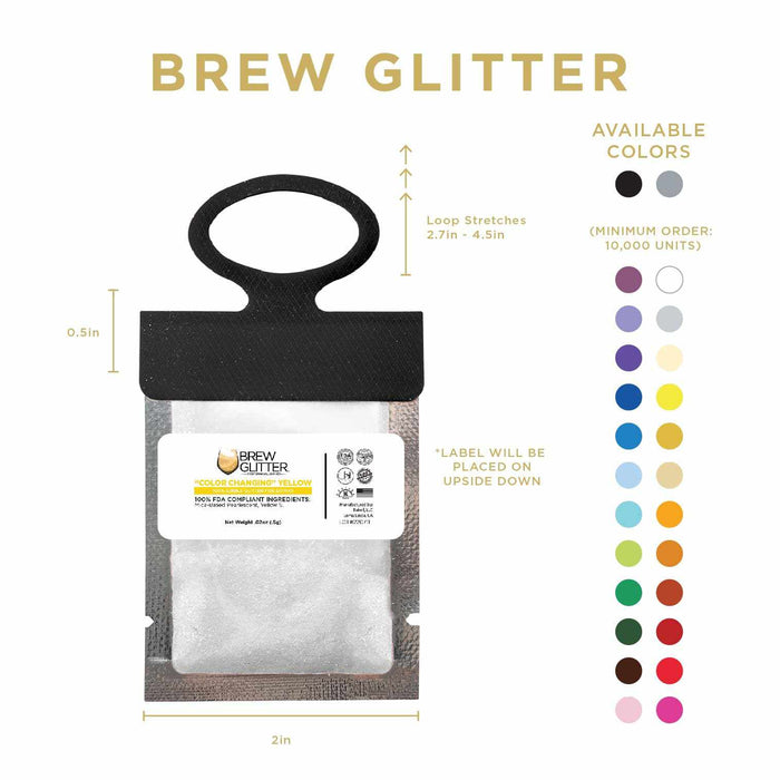 Yellow Color Changing Brew Glitter Necker | Wholesale | Bakell
