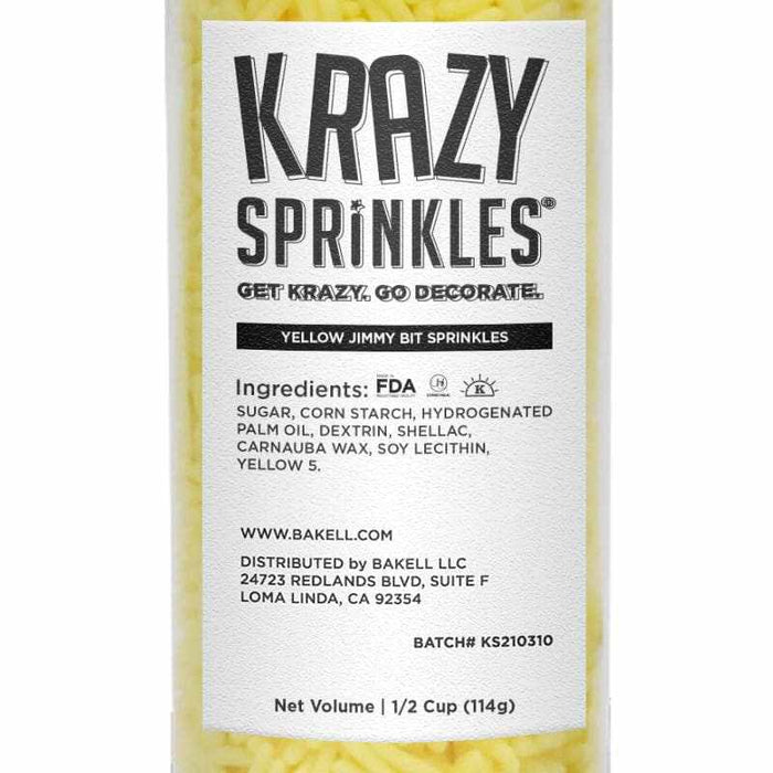 Yellow Jimmies Sprinkles by Krazy Sprinkles® | #1 brand for sprinkles
