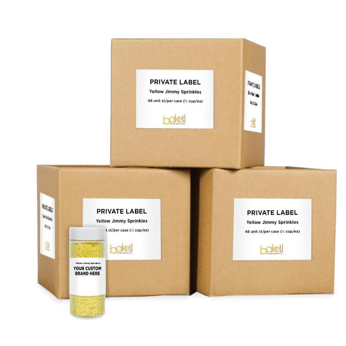 Yellow Jimmies Sprinkles | Private Label  (48 units per/case) | Bakell