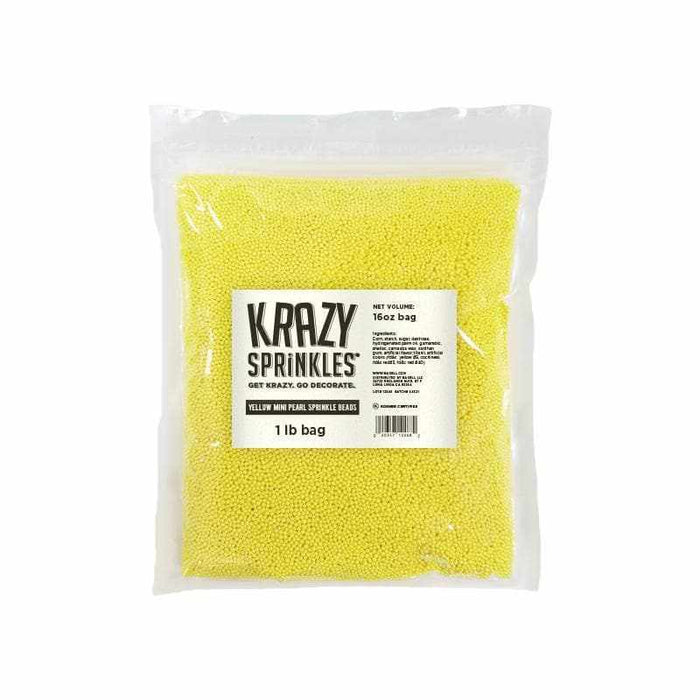 Yellow Mini Pearls Sprinkle by Krazy Sprinkles® | Bakell