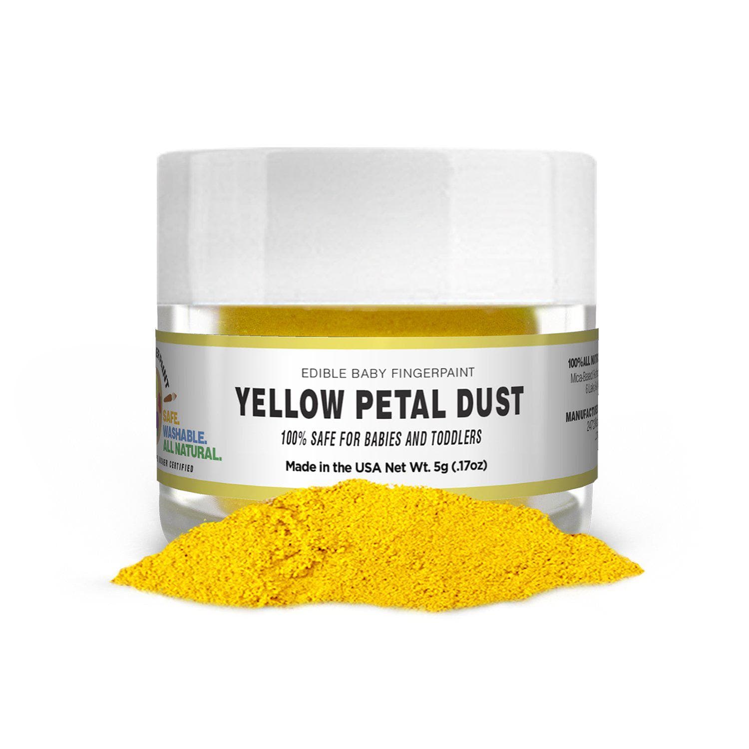 Yellow Genuine Petal Dust | Kid Finger Paint Digestible | Bakell