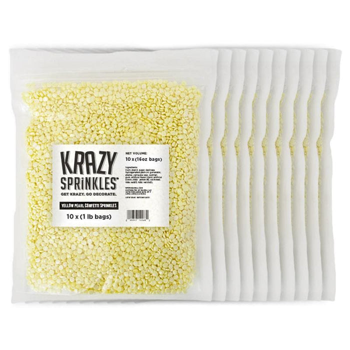 Yellow Pearl Confetti by Krazy Sprinkles®|Wholesale Sprinkles