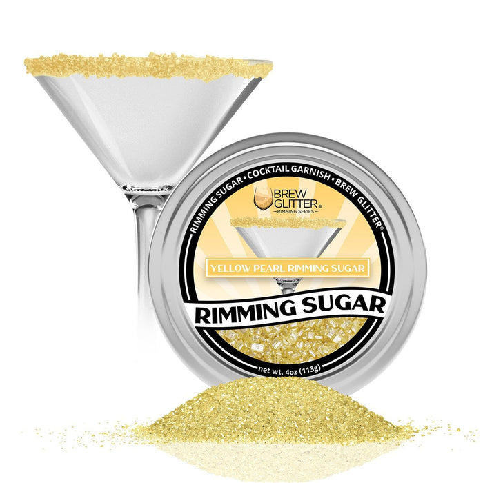 Buy Yellow Pearl Cocktail Rimming Sugar - Yellow Sugar -Bakell